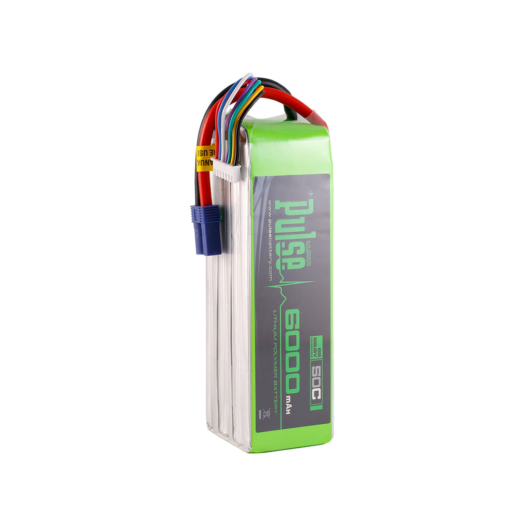 PULSE 6000mAh 50C 22.2V 6S LiPo Battery - EC5 Connector – Pulse Battery